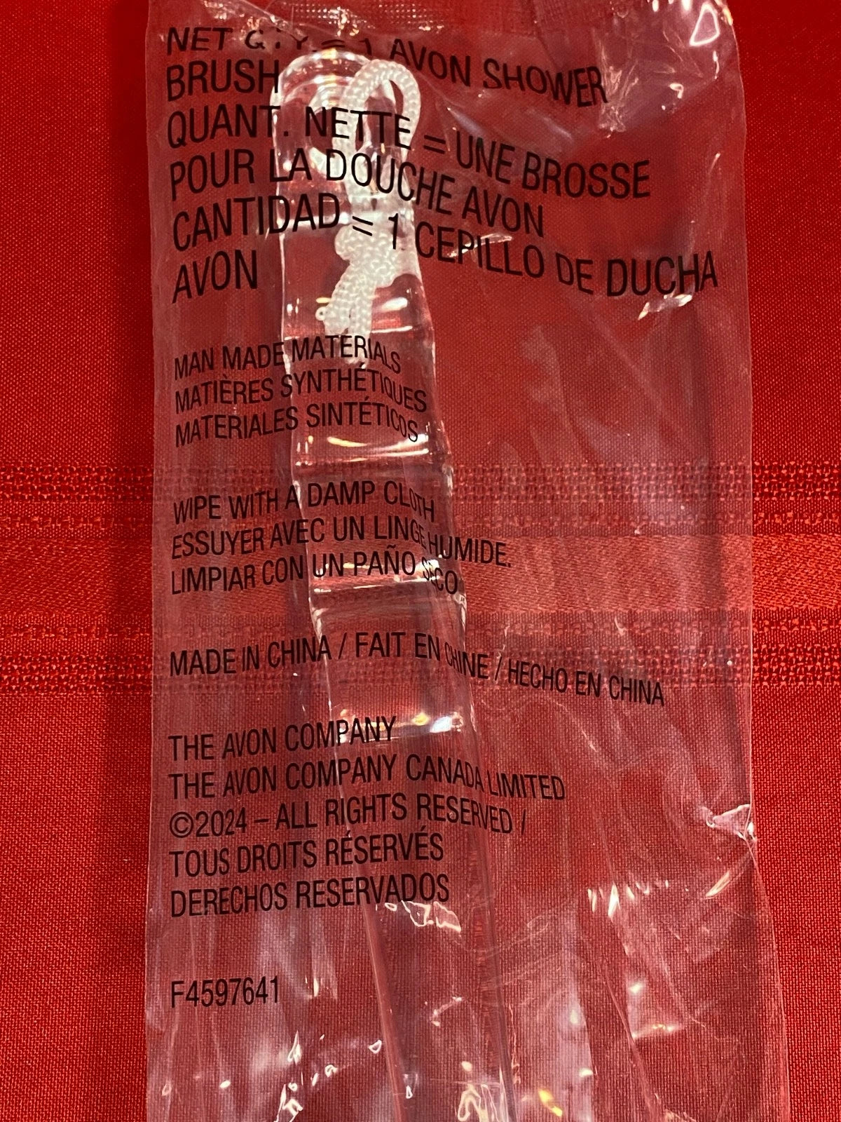 NIB Avon Long Handle Shower Brush w/Massage Nubs on Back of Brush~Lot of 2