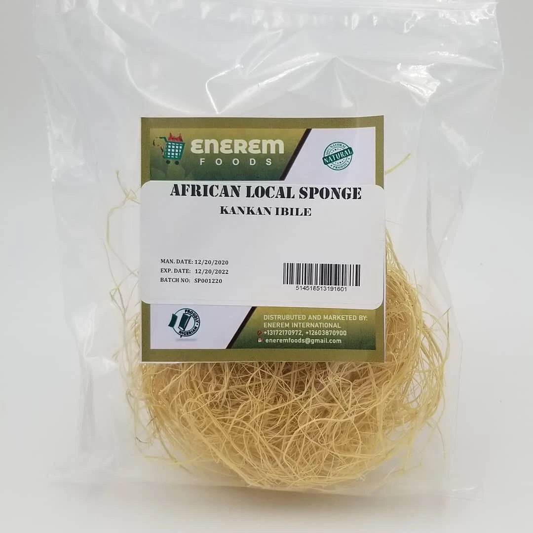 African Local Sponge 3 pcs /Kankan ibile / Spiritual Bath Sponge / 3 Raw sponge