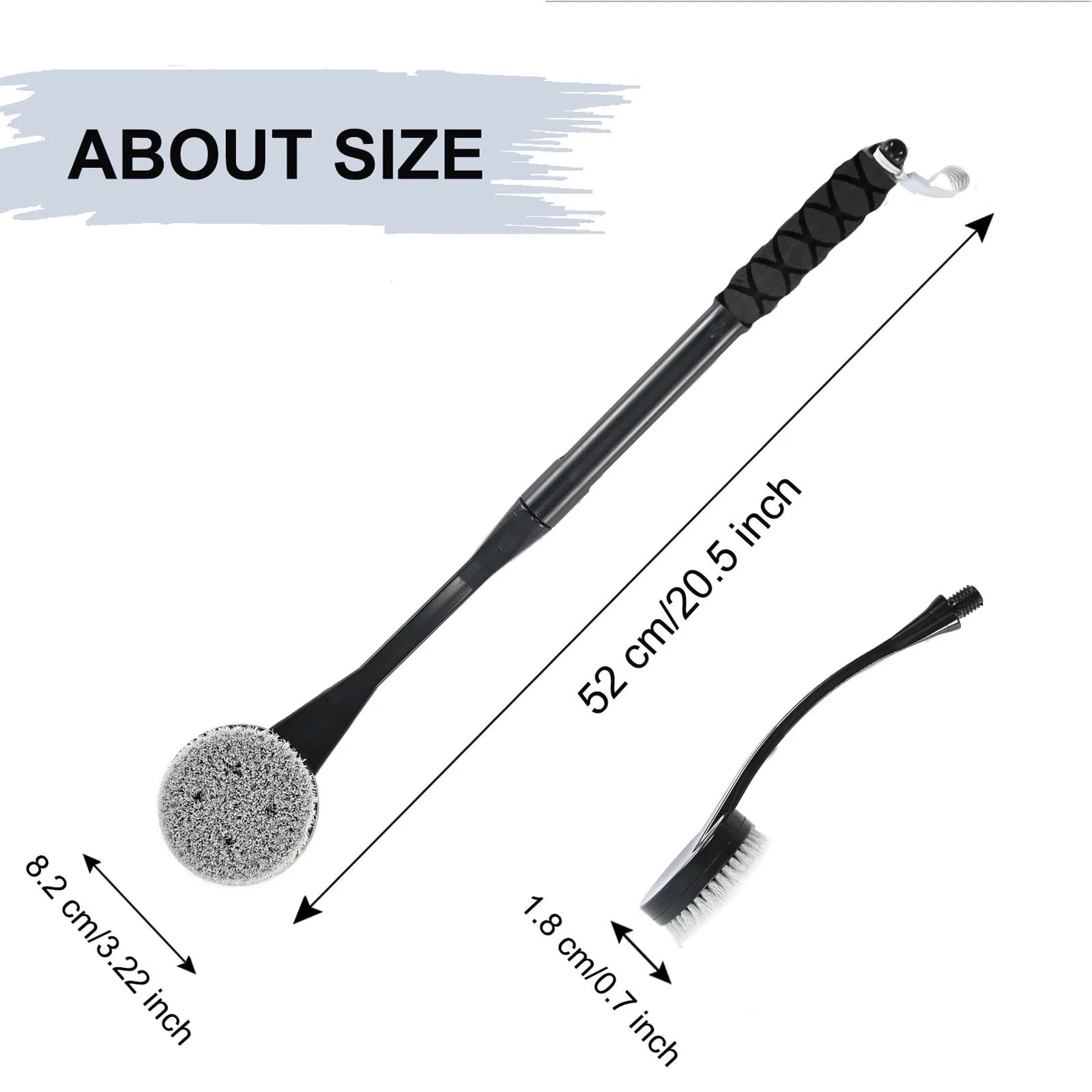 20.5-inch Back Scrubber with Long Handle for Shower Deep Clean Bath Brush