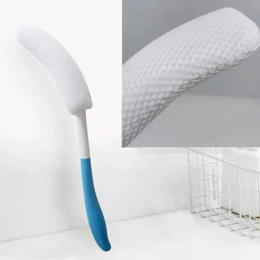 YF-ANEN Long Anti-Slip Curved Handle Bath Body Brush Bath Brush for Middle Aged,