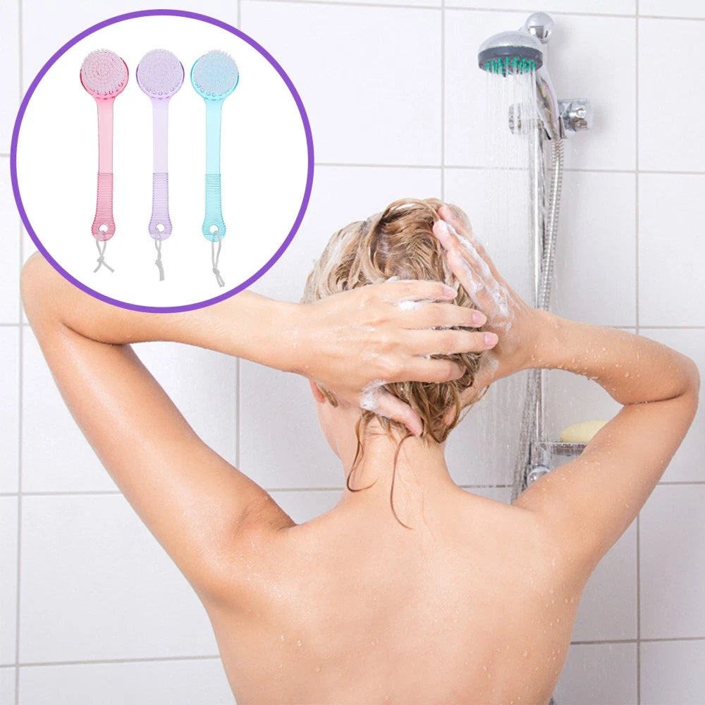 3 Pcs Bath Brush Multi-functional Exfoliating Back Scratcher Scrub