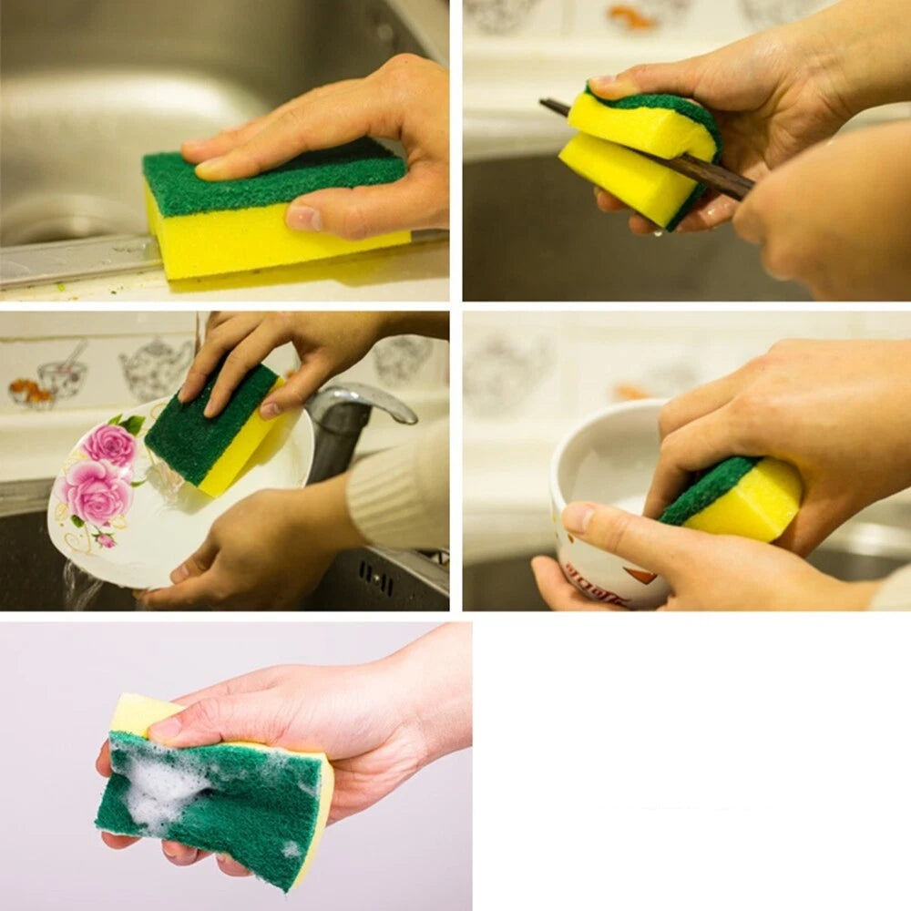 20 Pcs Kitchen Scrubbers Dish Sponge Brush Pan Artifact Wash Pot New