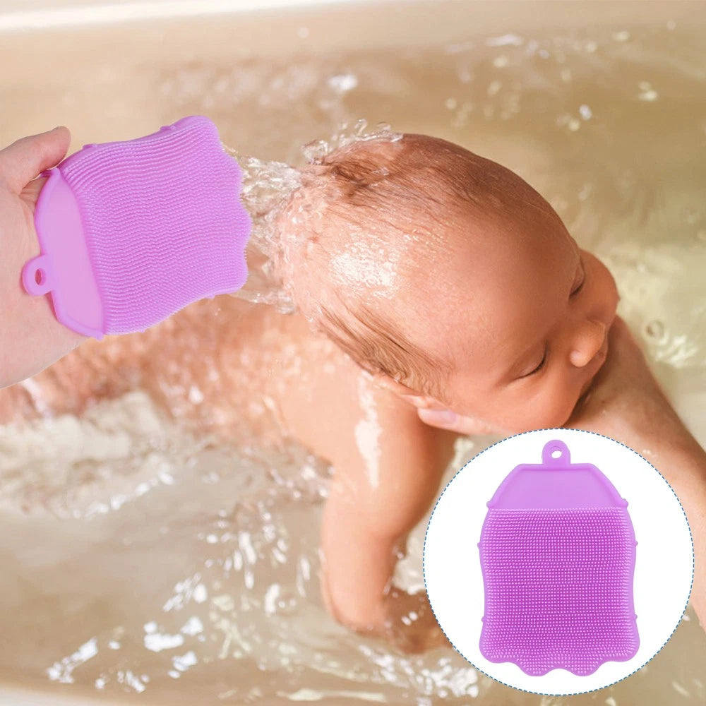 Silicone Hair Shampoo Baby Newborn Kids Shower Brush Bath Scrubber