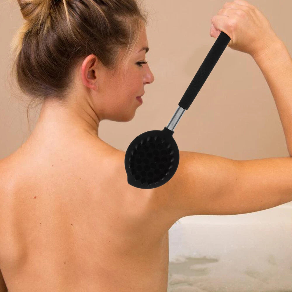 Silicone Bath Brush Skin Exfoliating Back Scrubbing Shower Man Massaging
