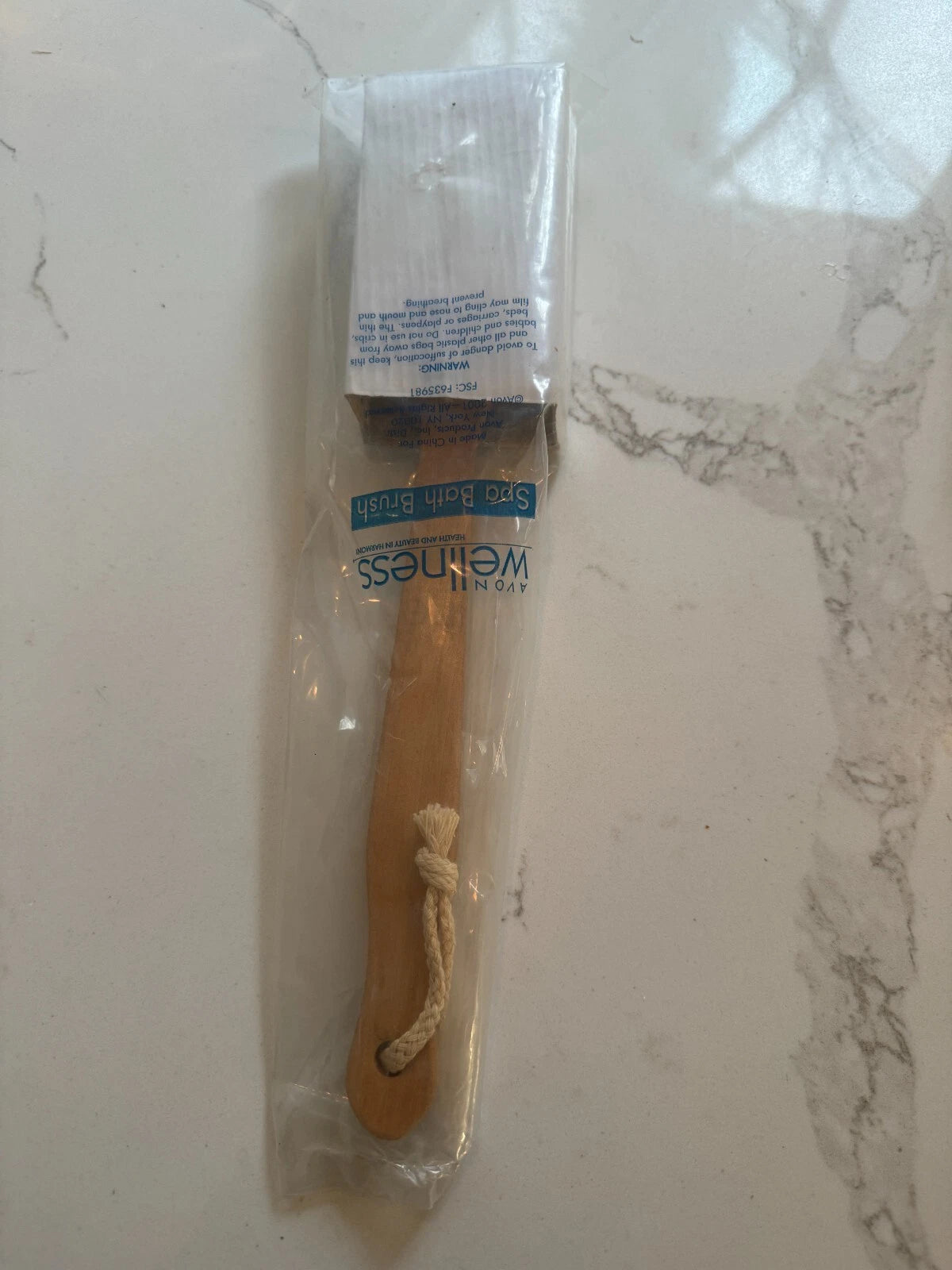 Avon Spa Bath Brush Wood Scrub Back Natural Bristles Long Handle Lot Set OF TWO