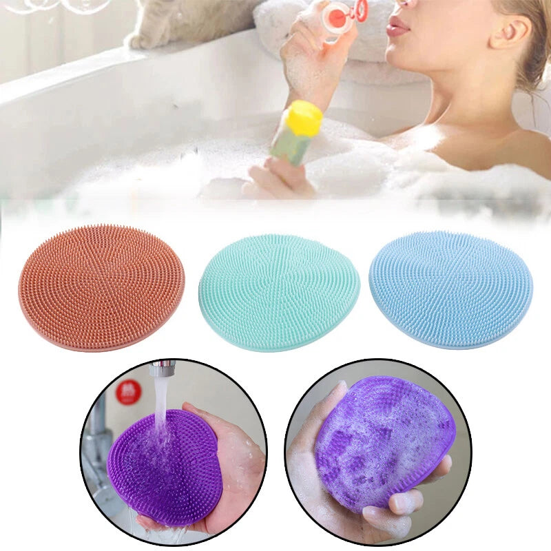 Silicone Bath Brush Scalp Massager Washing Comb Hygienic Exfoliating Body Clean