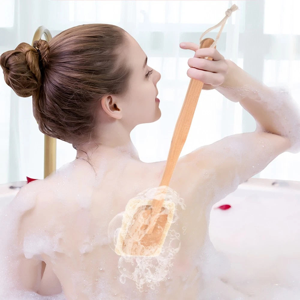 Back Massage Brush for Lotion Application Scrubbing Long Handle Bath