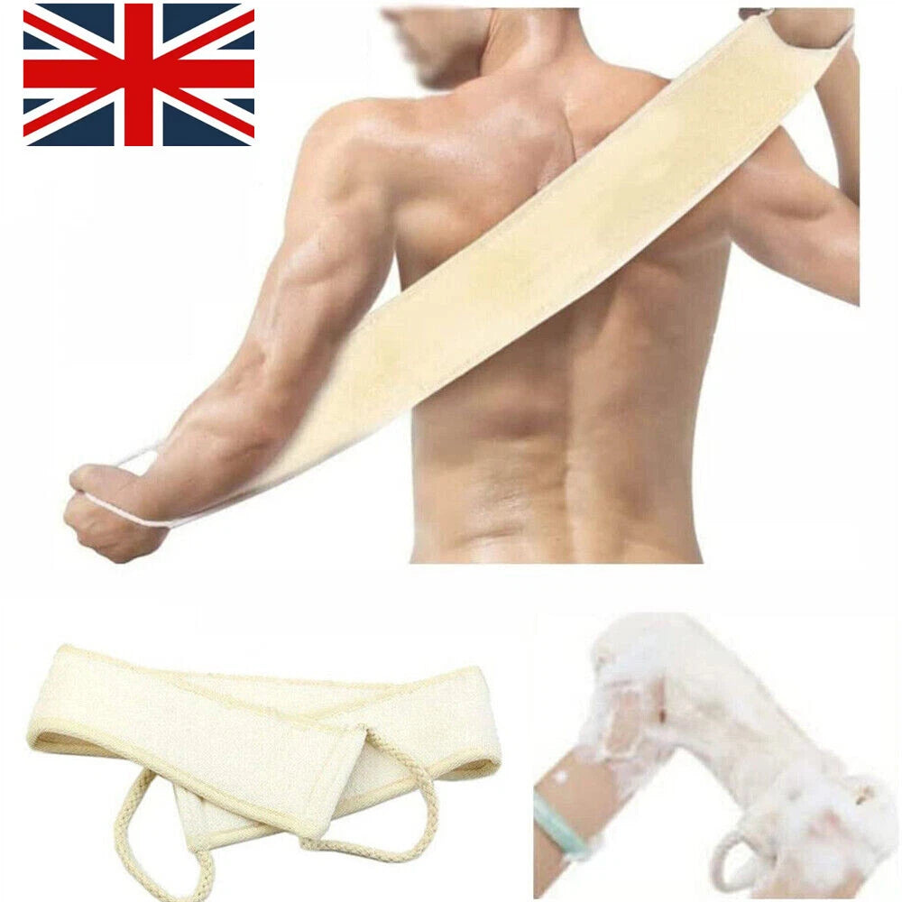 Exfoliating Backwash Belt Strap Loofah Bath Shower Body Sponge Scrubber Brush ..