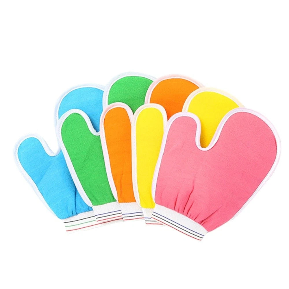 5 Pcs Bath Gloves Men and Women Body Scrub Brush Rubbing Exfoliator Scrubber