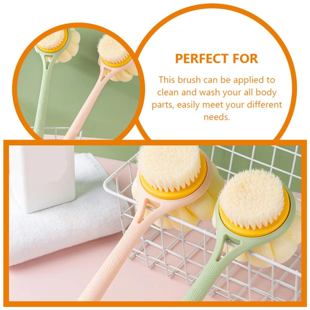 Bath Brush Back Cleaning Scrubber Shower Exfoliating with Handles for Body