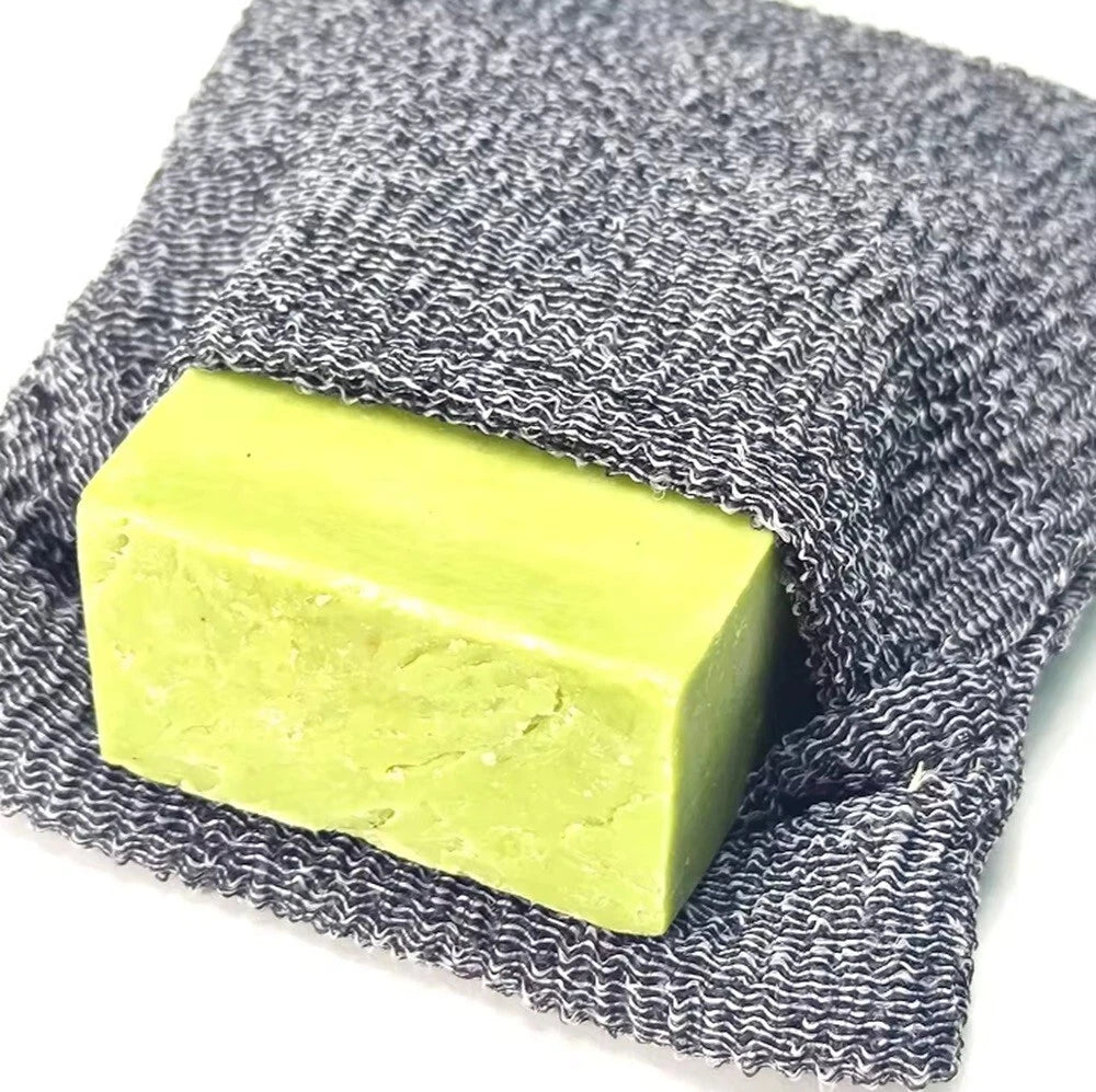 2-Pack Exfoliating Soap Pouch & Saver Pocket – Body Scrubber Shower Sponge Bags