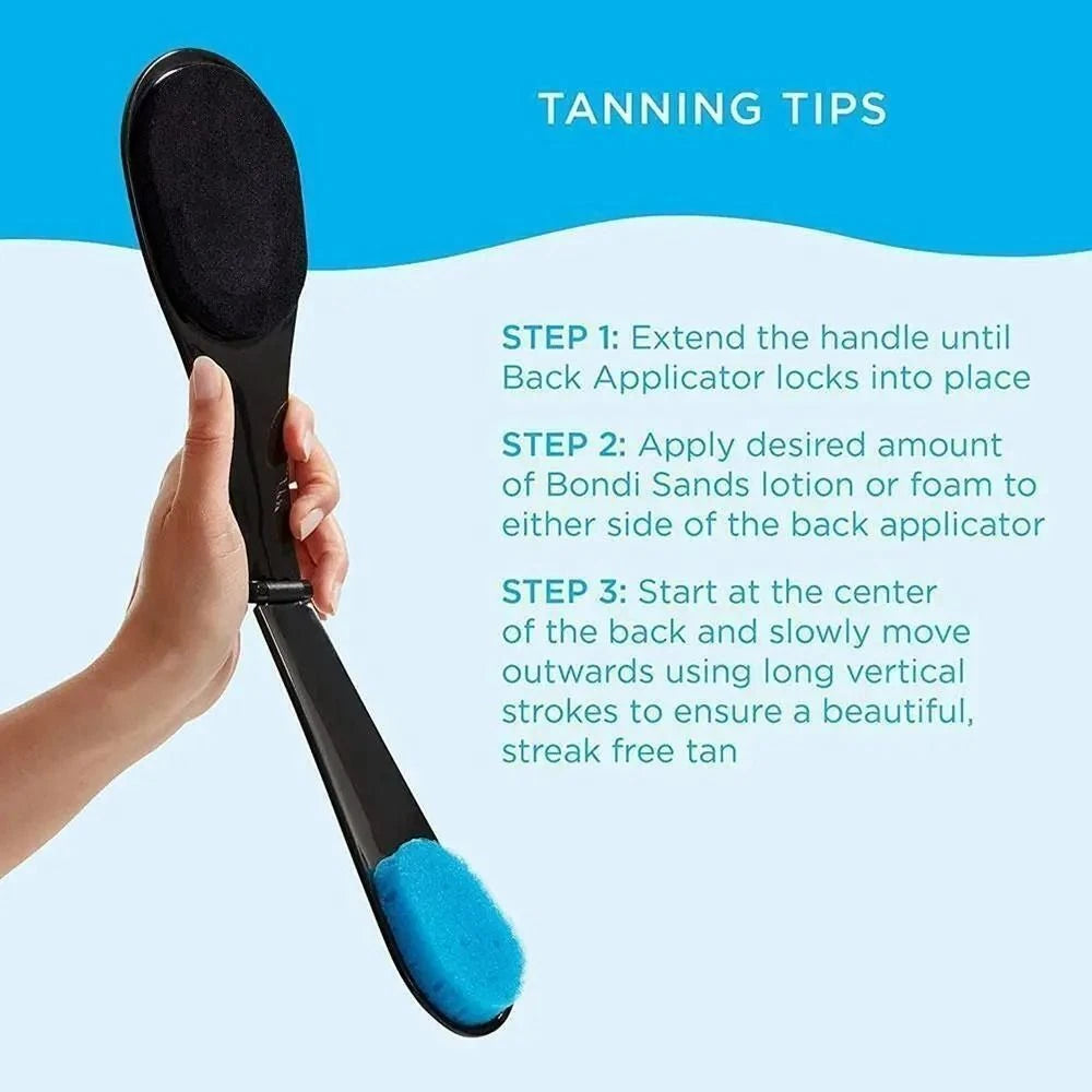 Foldable Sponge Back Applicator Long Handle Bathing Tool Bath Scrubber  Travel