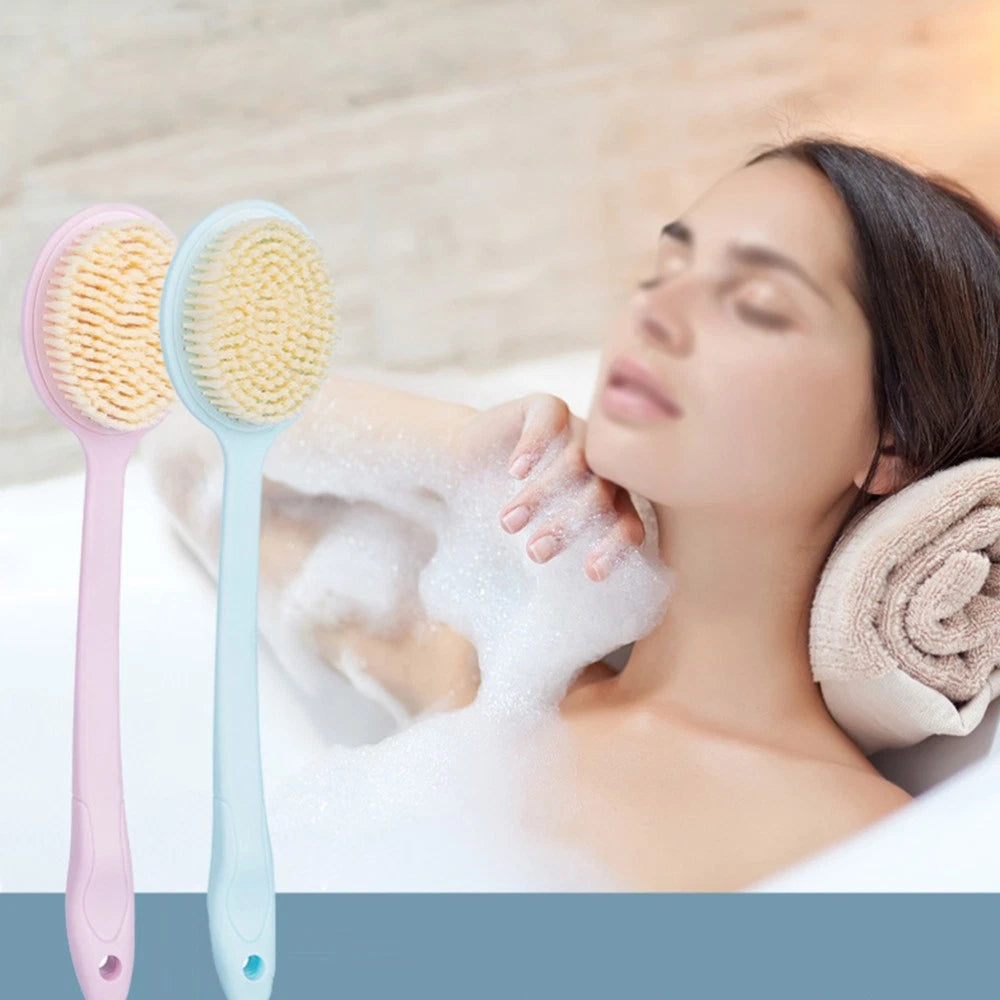 2PCS Plastic Long Handle Bath Scrubber Nylon Back Brush Simple Body Massage