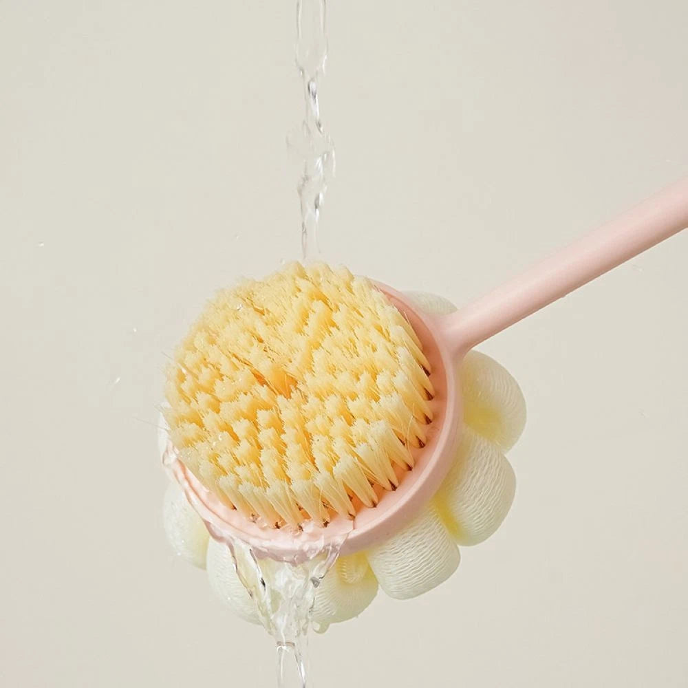 X3 Long Handle Soft Bath Body Brush Back Exfoliating Scrubber For Shower Massage