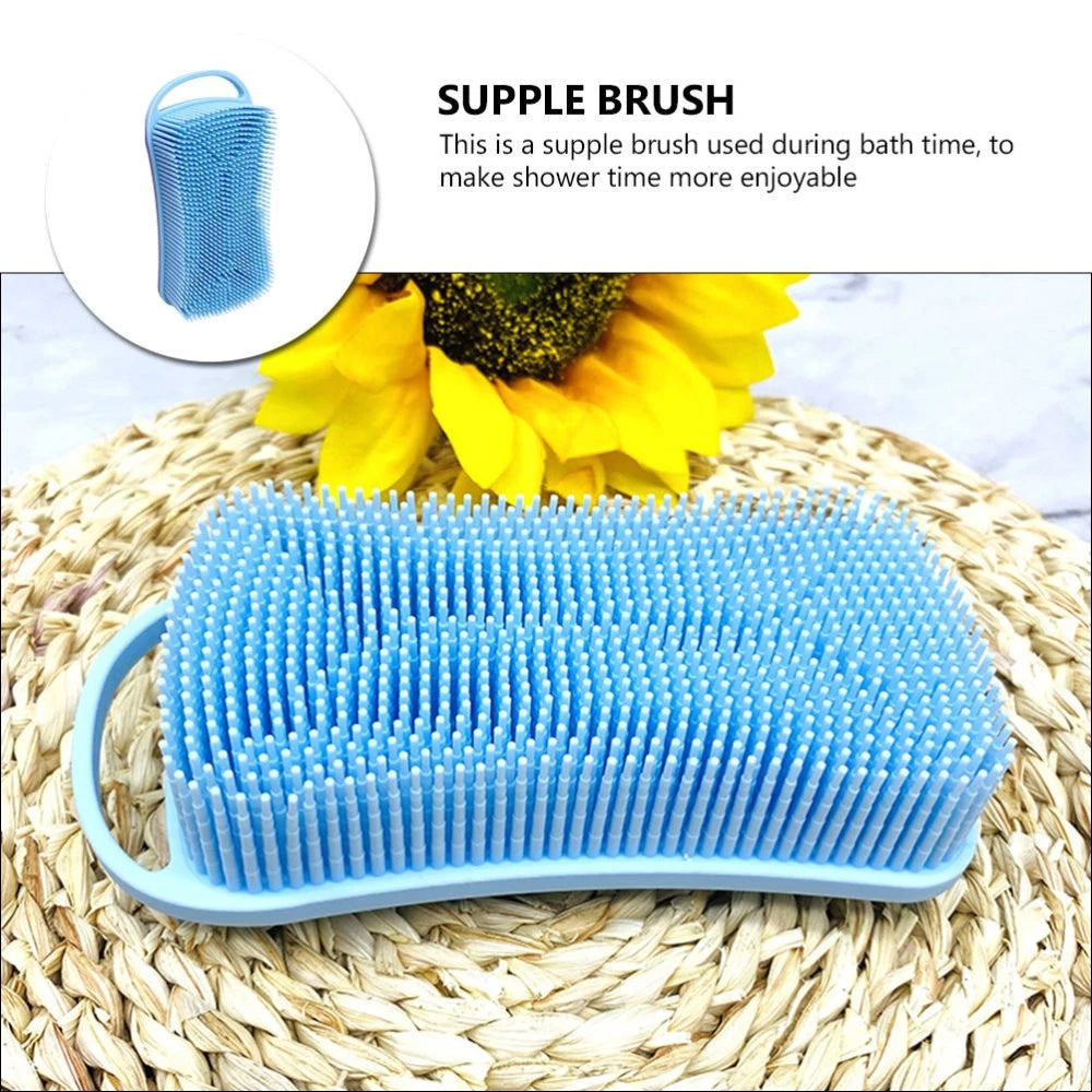 Silicone Shower Brush Practical Bath Brush with Hanging Hook Home Bath Supply
