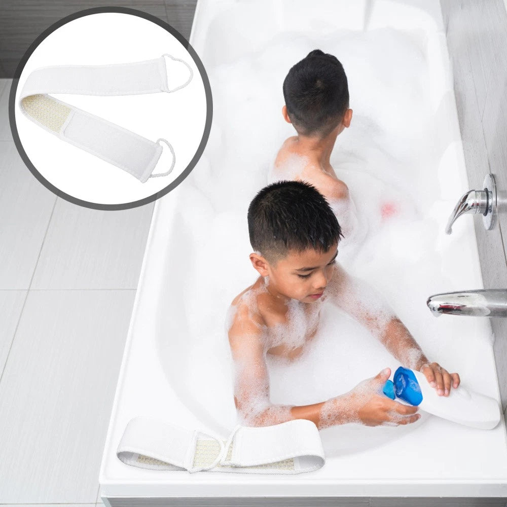 2Pcs Long Body Scrubber Back Cleaning Bath Strap Exfoliating Bath Body Brush