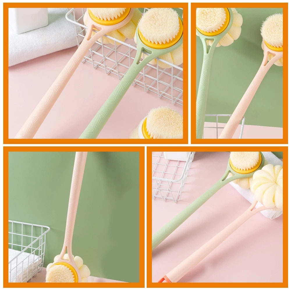 Bath Brush Back Cleaning Scrubber Shower Exfoliating with Handles for Body