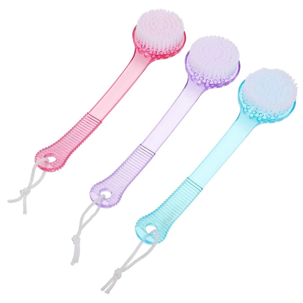 3 Pcs Bath Brush Multi-functional Exfoliating Back Scratcher Scrub