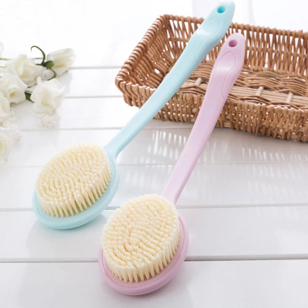 2PCS Plastic Long Handle Bath Scrubber Nylon Back Brush Simple Body Massage