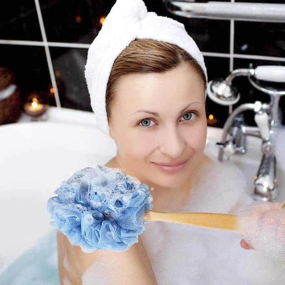 Loofah with Handle, Loofah on a Stick, Shower Sponge with Handle, Bath Brush, Sh