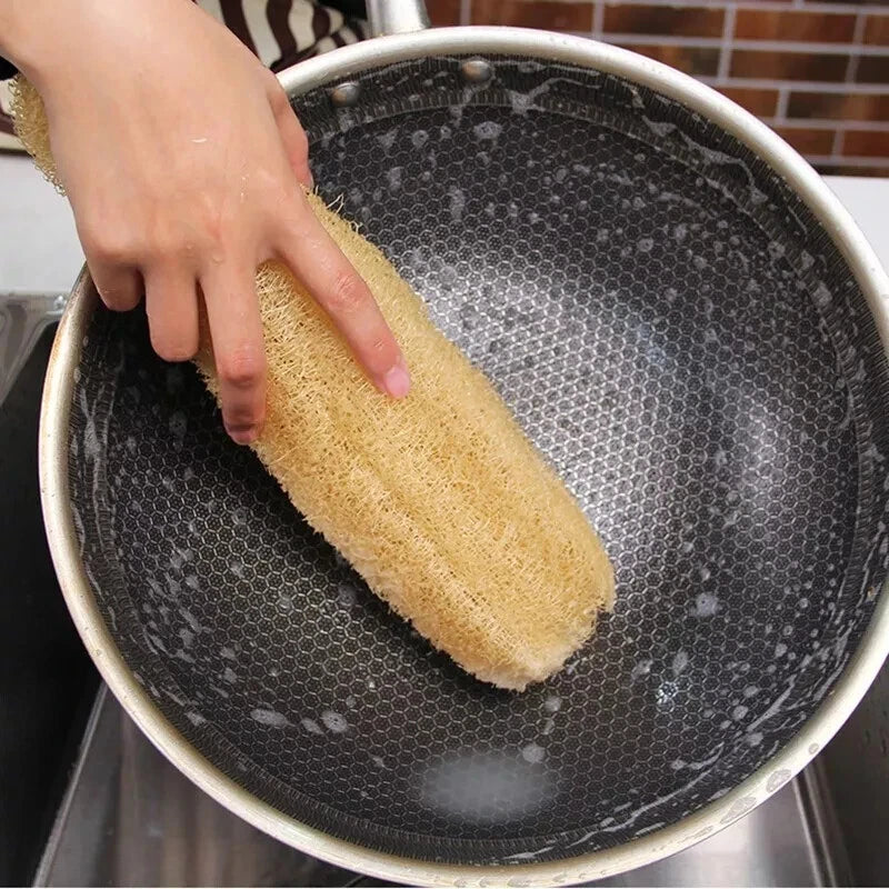 2pc Natural Loofah Sponges Organic Luffa Bath Shower Sponge Exfoliating Scrubber