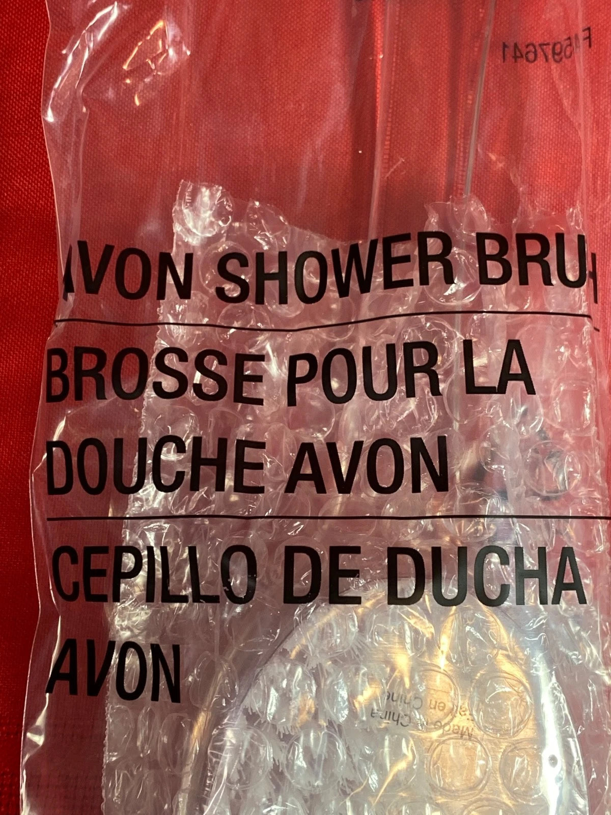 NIB Avon Long Handle Shower Brush w/Massage Nubs on Back of Brush~Lot of 2