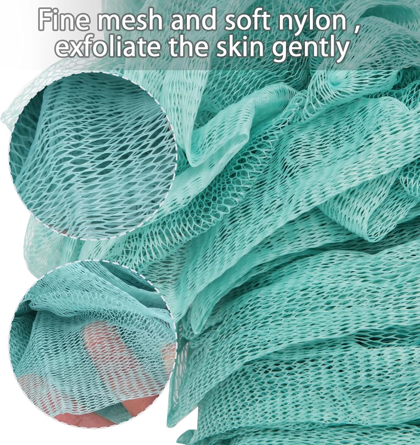 2Pack Back Scrubber for Shower, Loofah on a Stick as Shower Brush Exfoliating