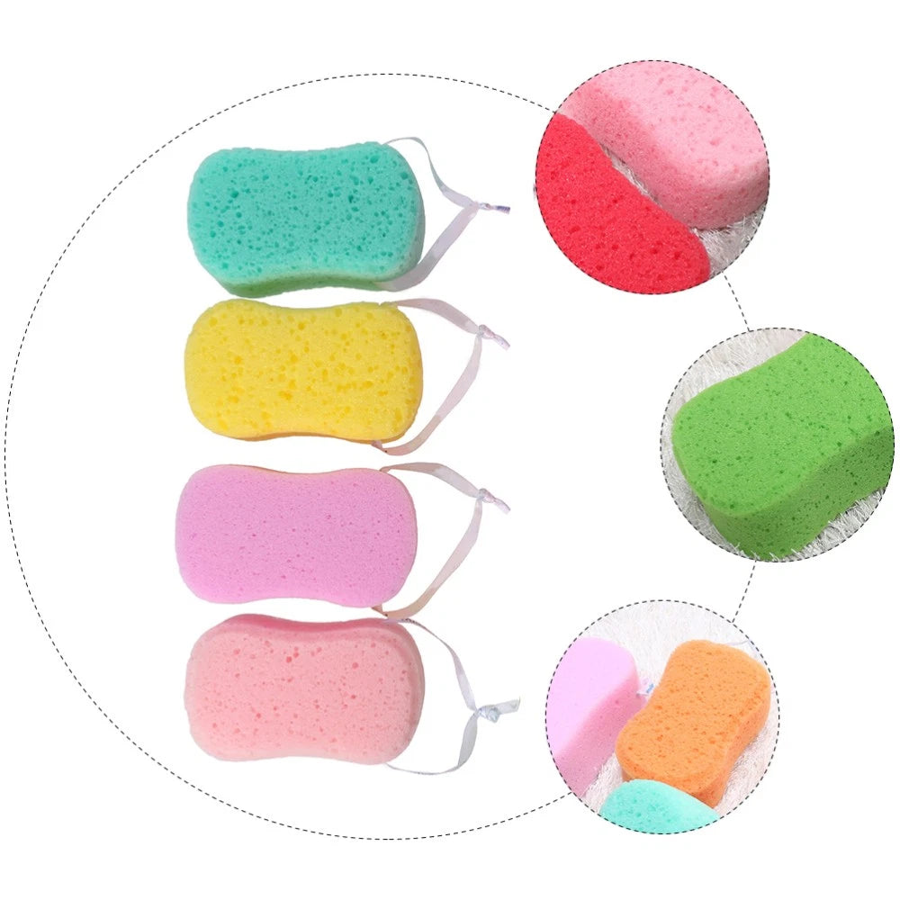4Pcs Bath Sponges Bath Scrubbers Bathing Accessories (Random Color) bath brush