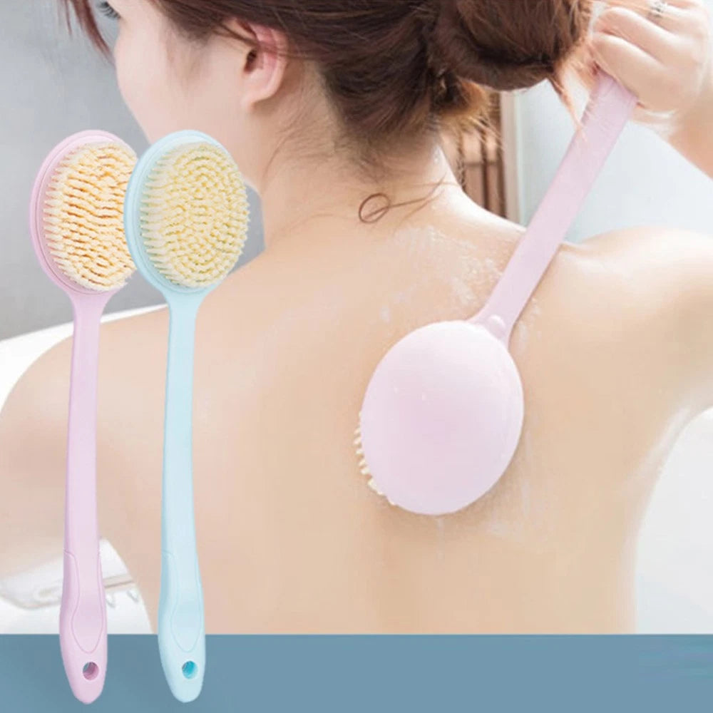 2PCS Plastic Long Handle Bath Scrubber Nylon Back Brush Simple Body Massage