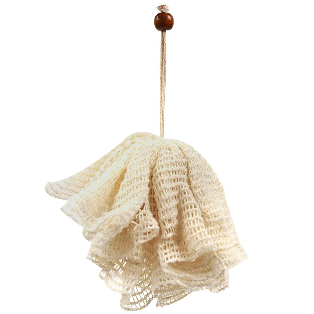 Bath Flower Towel Back Scrubber for Shower Exfoliating Balls Mesh