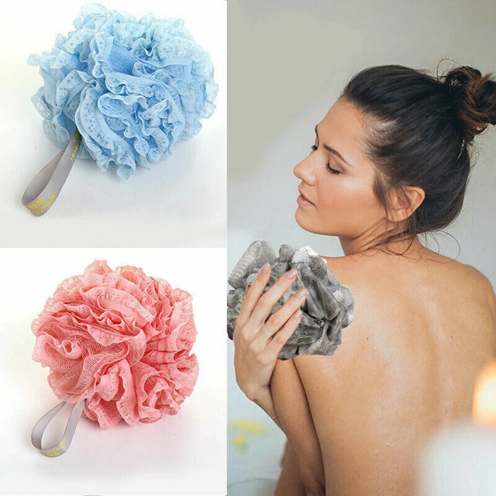 Exfoliating Large Body Scrubber Sponge Flower Brush Puff Bath Loofah Mesh Shower