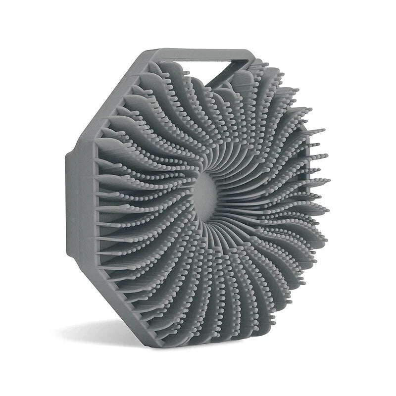 2 in 1 Body Shower Scrubber Wash Exfoliator Brush Scalp Silicone Massager