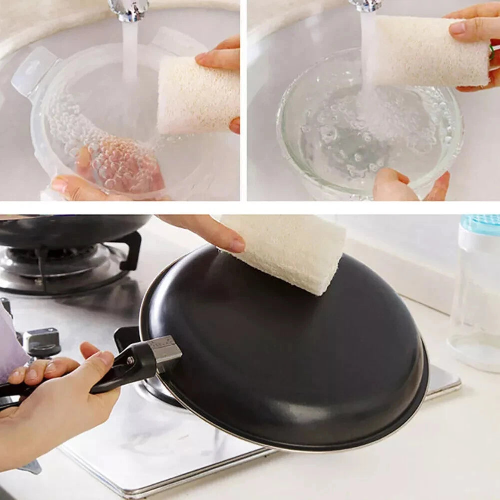 6 pack Natural Loofah Sponges Organic Luffa Bath Shower Sponge Exfoliating Body