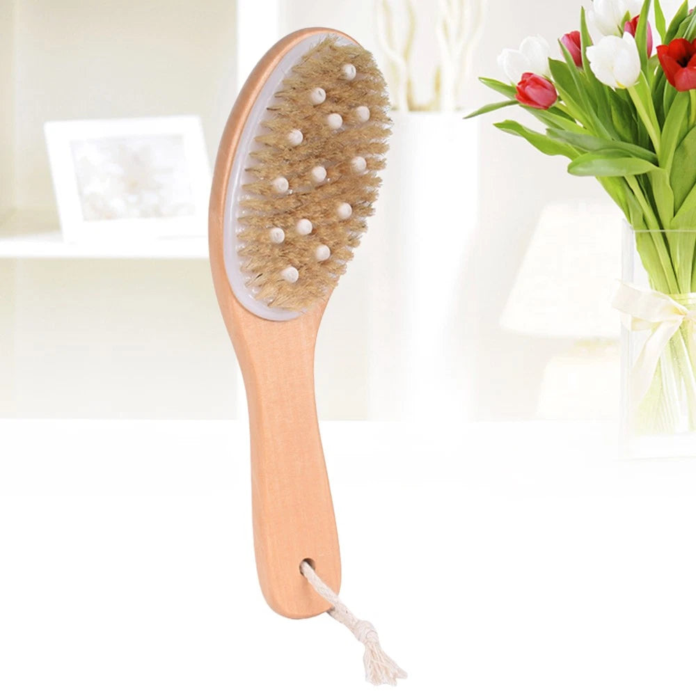 Body Brush Back Scrubbing Exfoliating Scrubber with Handles Dry Skin for