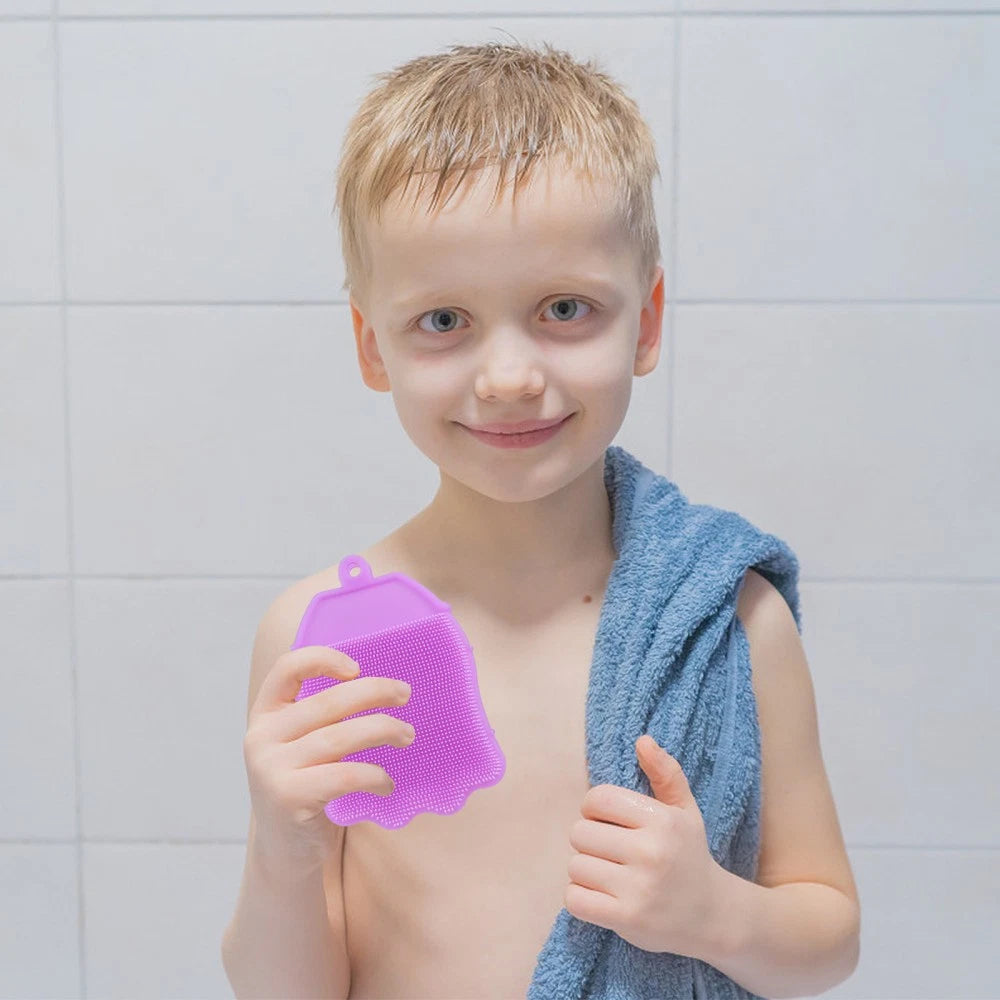 Silicone Hair Shampoo Baby Newborn Kids Shower Brush Bath Scrubber