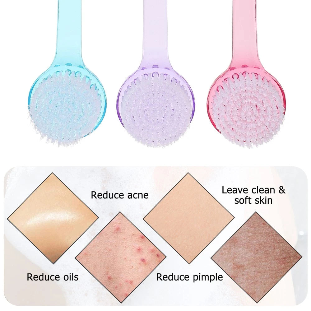 3 Pcs Bath Brush Multi-functional Exfoliating Back Scratcher Scrub