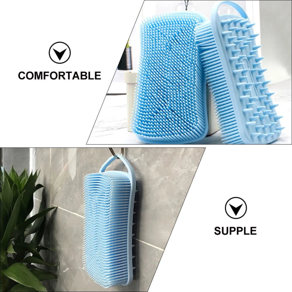 Silicone Shower Brush Practical Bath Brush with Hanging Hook Home Bath Supply