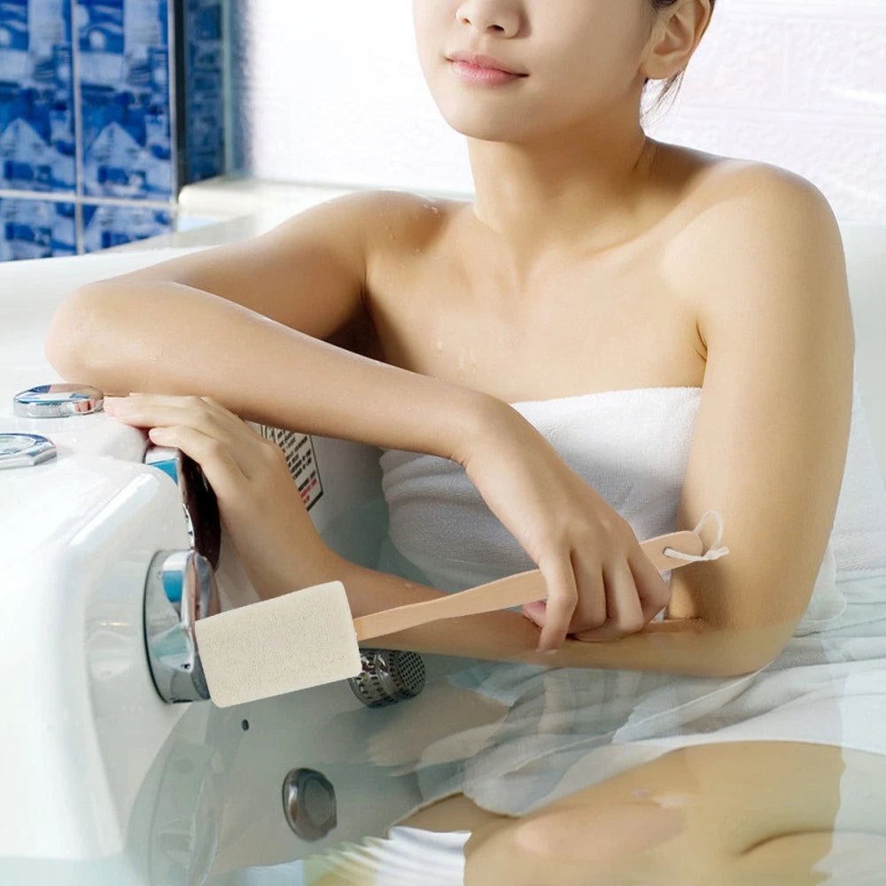 Loofah Bath Brush Exfoliating Body Scrubber Handle Brushes Man Shower