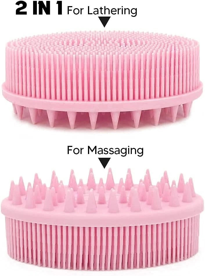 2 Pcs Silicone Body Scrubber, Dish Scrubber, Soft Silicone Loofah, Exfoliator