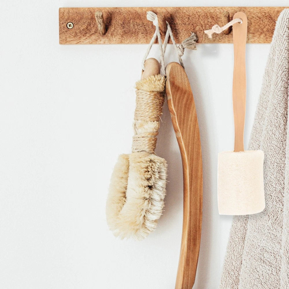 Loofah Shower Brush Body Cleaning Scrubber Exfoliator Handheld Cleansing Skin