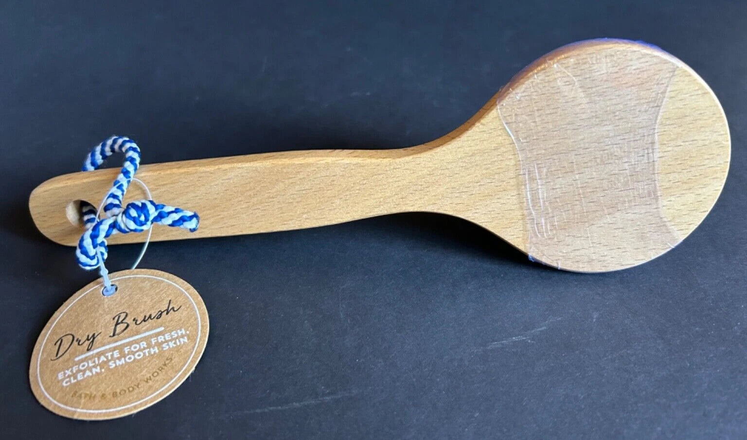 Bath & Body Works Wooden Handle Exfoliating Soft Bristle Dry Brush New Sealed