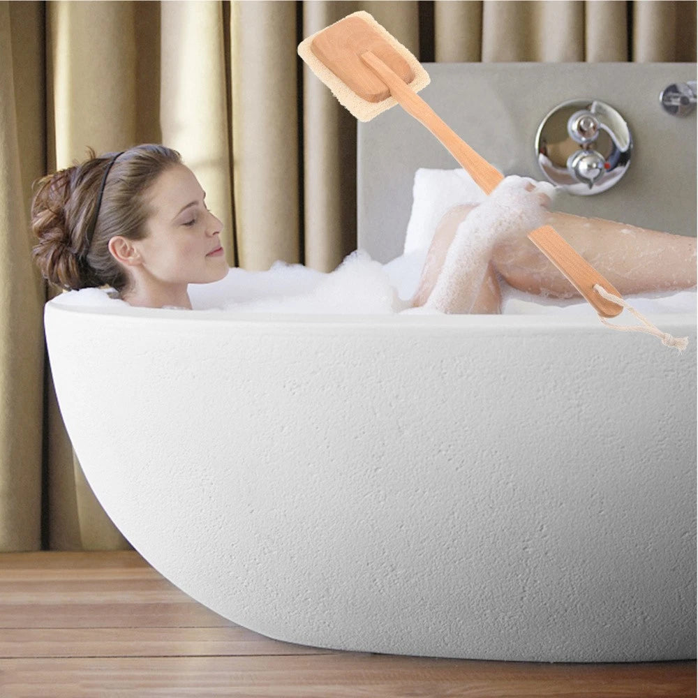 Back Massage Brush for Lotion Application Scrubbing Long Handle Bath
