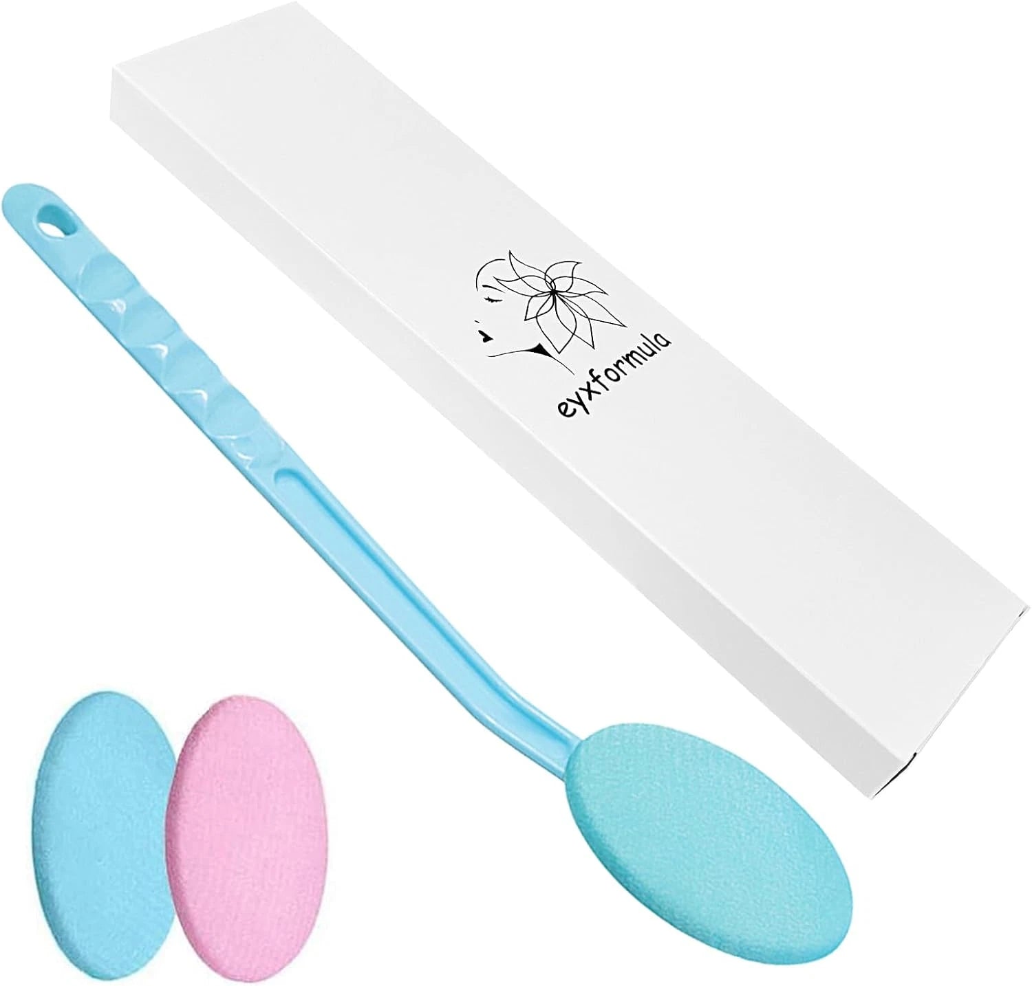 Easy Lotion Applicator, Back Rubs Massager Bath Brush, Extra Long Handle, Easily