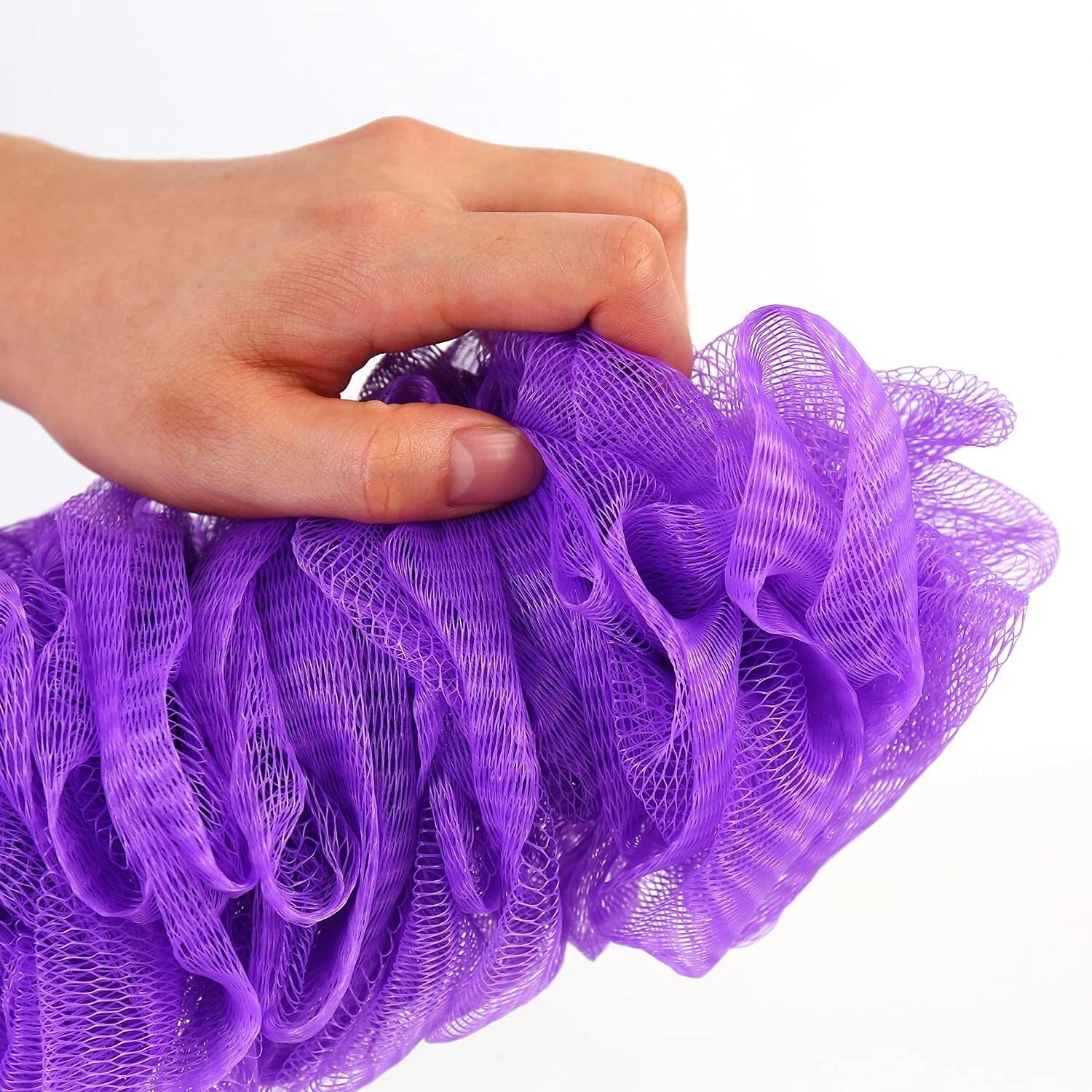 Back Scrubber Brush Long Handle for Shower, Loofah On a Stick Sponge Back Bru...