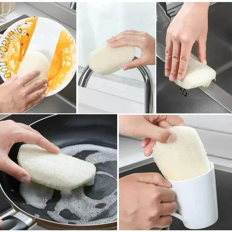 6 pack Natural Loofah Sponges Organic Luffa Bath Shower Sponge Exfoliating Body