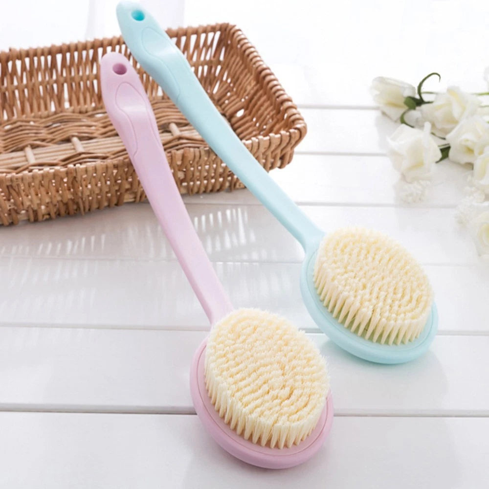 2PCS Plastic Long Handle Bath Scrubber Nylon Back Brush Simple Body Massage