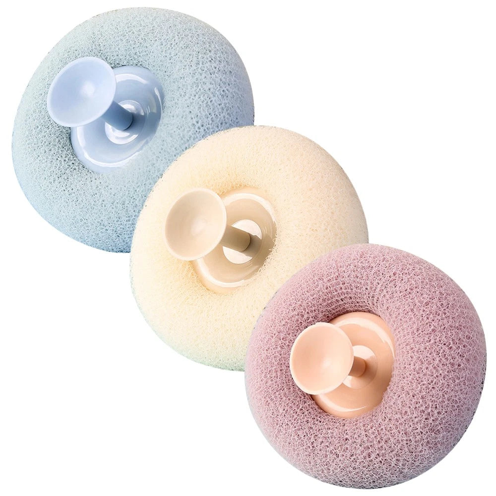 3 Pcs Bath Brush Shower Scrubber for Body Miss Poufs All Stuffdesign