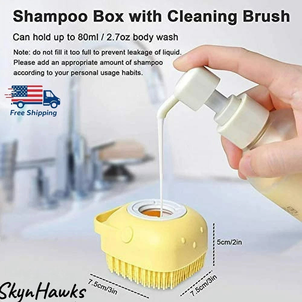 Silicon Massage Bath Brush Hair Scalp Bathing Brush For Cleaning Body Pack of 3