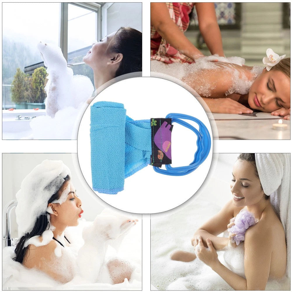 Exfoliating Shower Back Scrubber Back Washer Body Bath Towel Skin Exfoliating