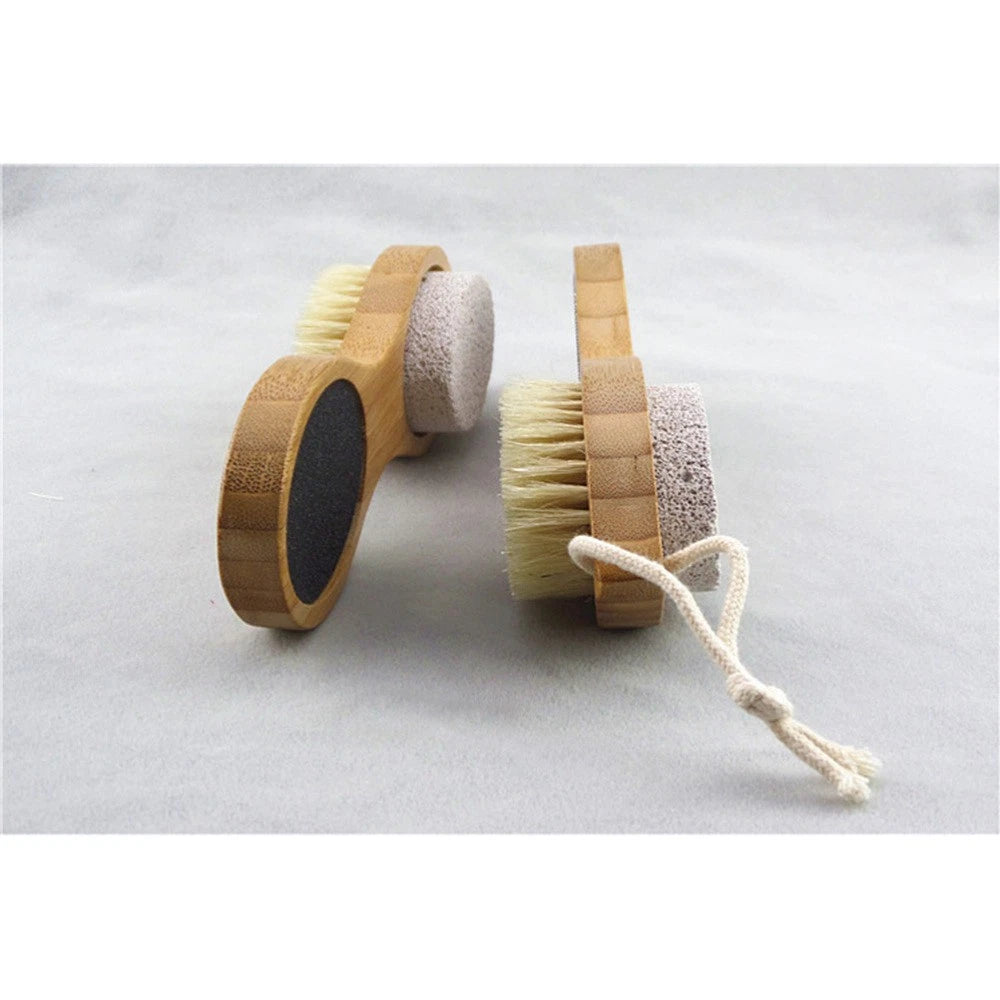 Foot Massage Brush Protection Feet Pads Wooden bath brush Shower brush